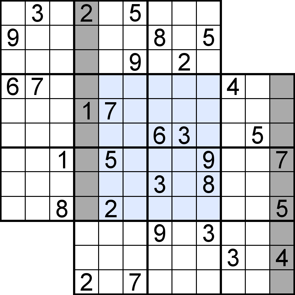 Exemple de colonnes dans un Sudoku double